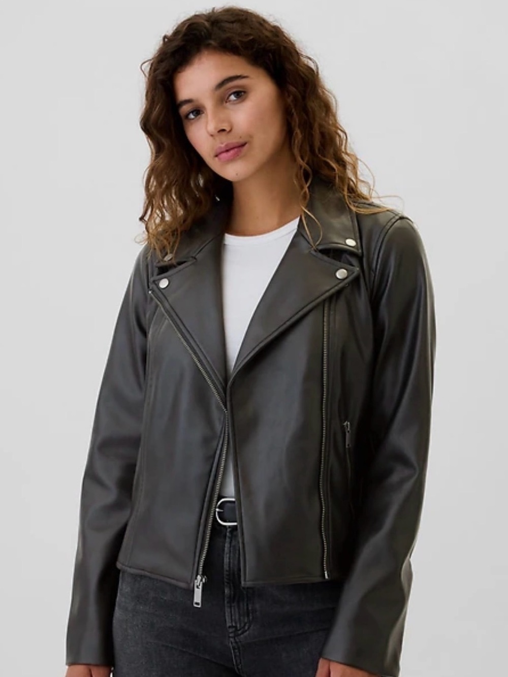 GAP Faux Leather Moto Jacket